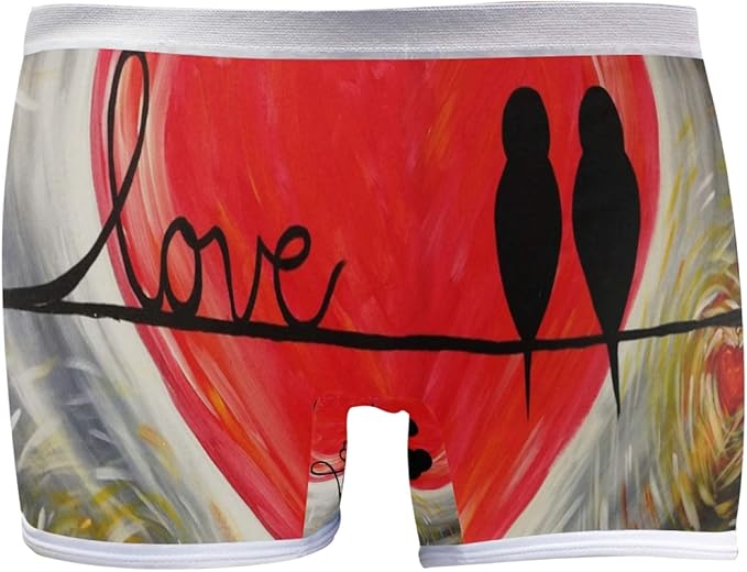 Be my valentine: gifts ideas for him, her, and besties! Boxer Briefs Underwear for Women Boyshort Panties Soft Valentines Day