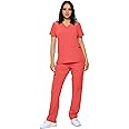 Monarch Uniforms Scrub Sets in Regular and Petite Stretchy Scrubs for Women Set of Scrub Top and Scrub pants