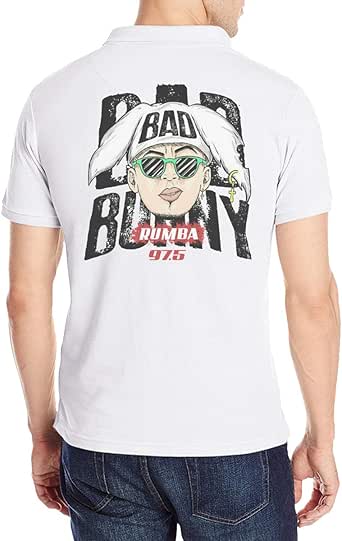 Amazon.com: AgoodShop Mens Bad Bunny Polo Shirts XL White: Clothing