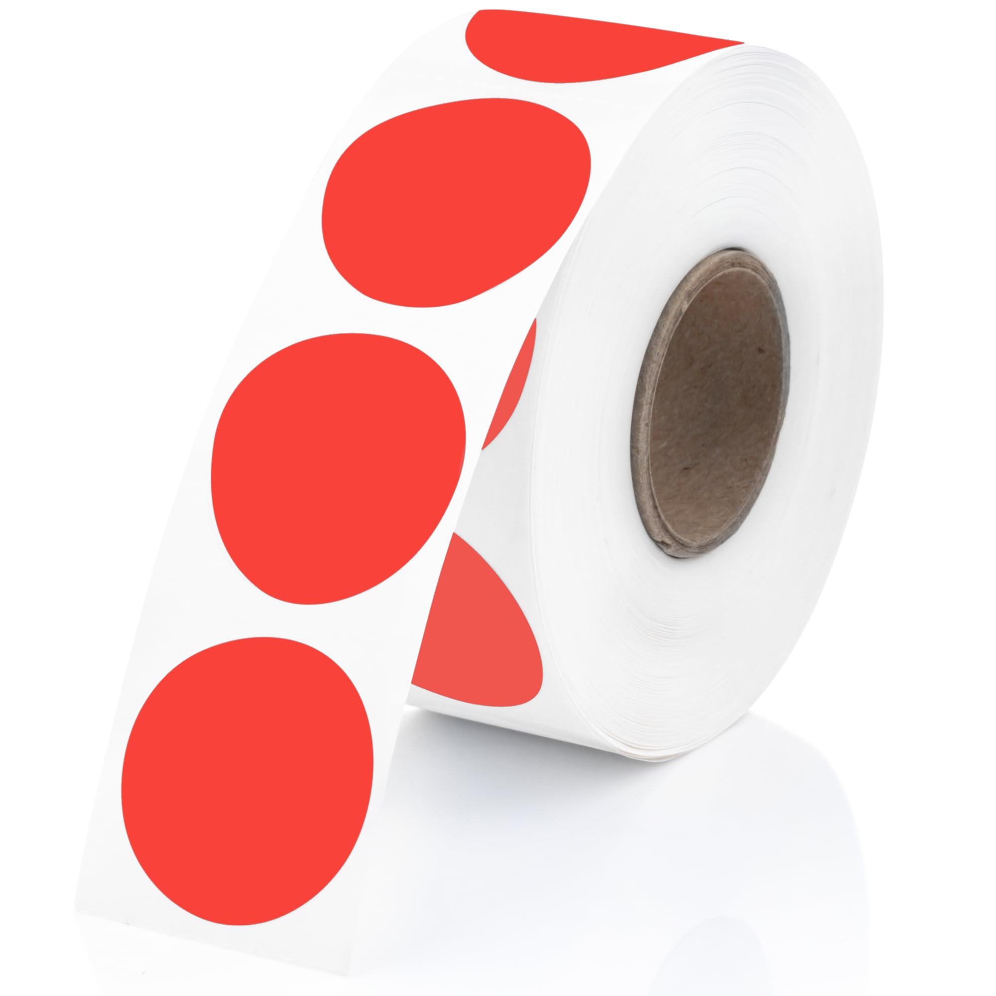 Perco Red 1-Inch Perforated Circle Dot Thermal Sticker Labels — 735 ...