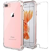 Folmeikat Compatible iPhone 8 Plus/7 Plus/6s Plus/6 Plus Phone Case Clear | iPhone 8 Plus/7 Plus/6s Plus/6 Plus Phone Case,Screen Protector Slim Shock Absorption Reinforced Corner Soft Clear TPU 5.5"