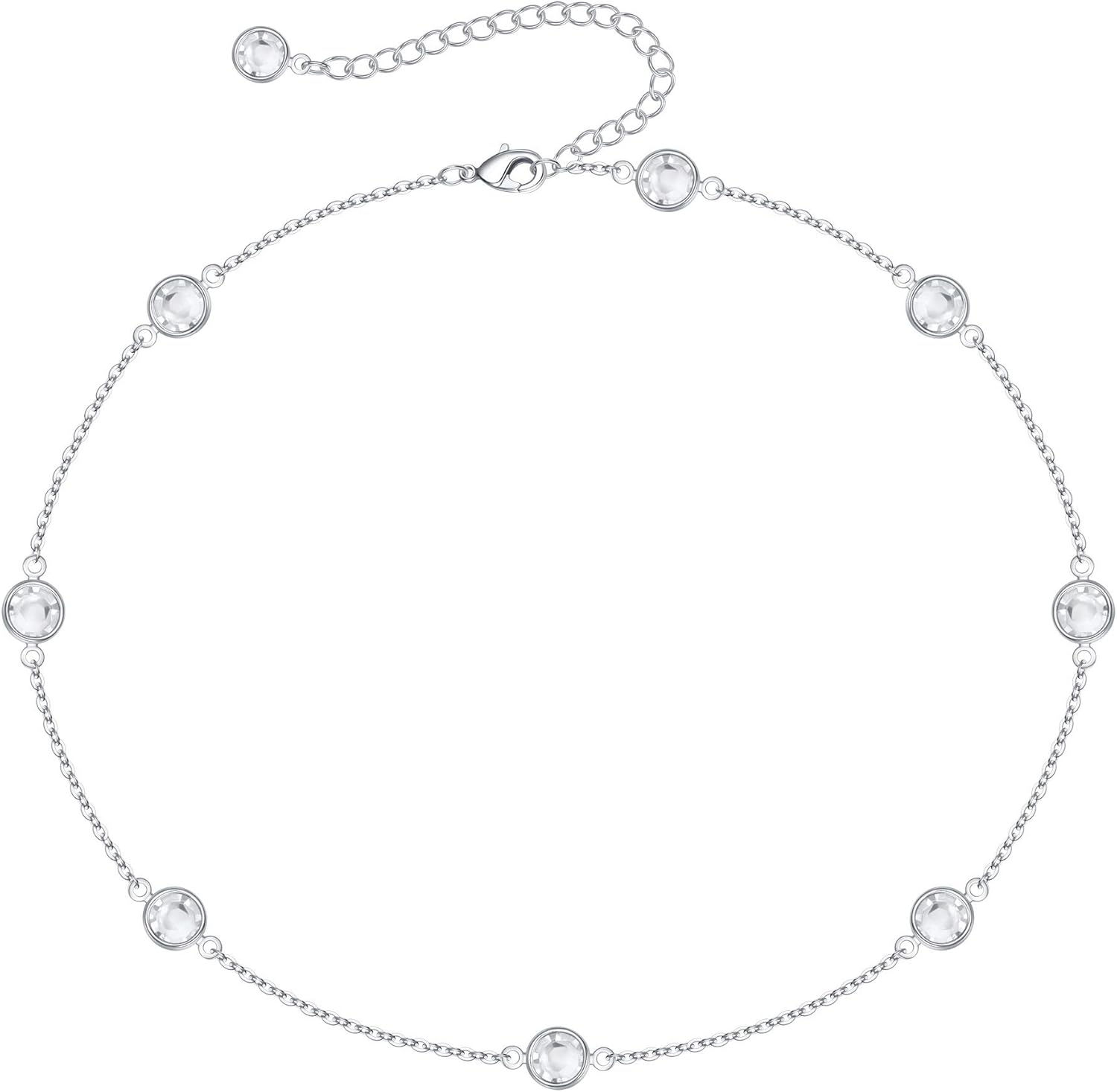 MONOOC Medallion Coin Choker Necklaces for Women, Layered Coin Neckalces for Women, Paper Clip Link Choker Necklace Rectangle Dainty 14K Gold Plated Tiny Beaded Oval Link Chain Necklace: Jewelry