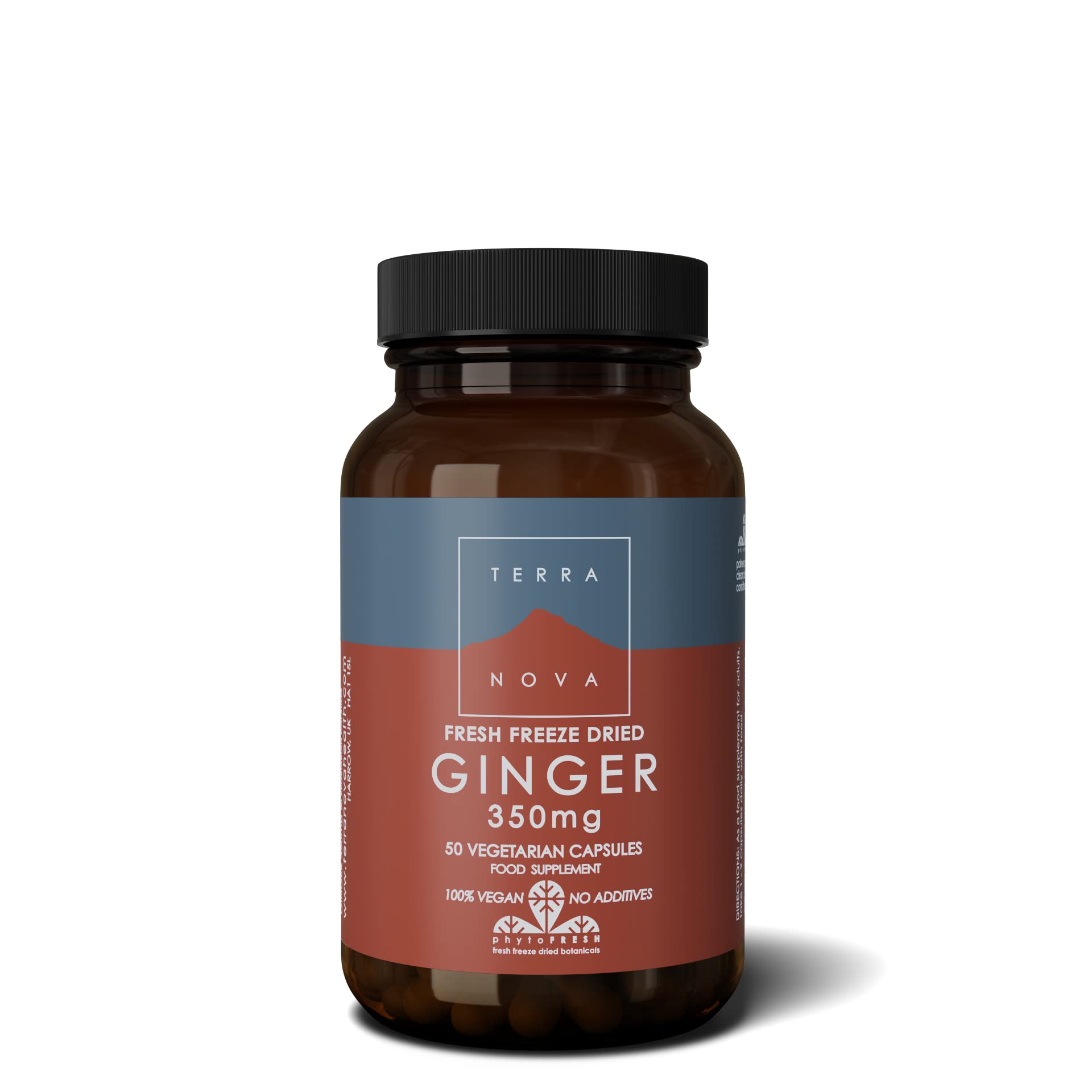 TERRANOVA Ginger 350Mg Fresh Freeze Dried, 50 CT