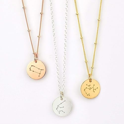 Amazon.com: Constellation Necklace, Astrology Zodiac Necklace, Birthday ...