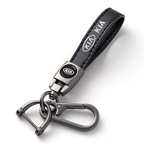 Naturwick for Kia Auto Keyring, Leather Key Chain Compatible with