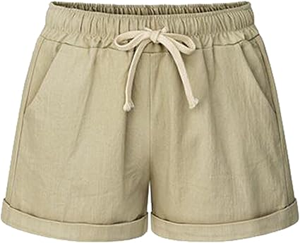 women's plus size elastic waist shorts