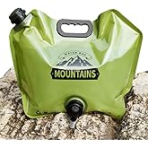 Camping Water Jug 8L/2.1 Gallon,Portable Folding Water Bag with Spigot and Handle, BPA Free Large Capacity Water Storage Carrier for Camping, Hiking, Outdoor, Emergency (Green, 8L)