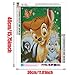 KoKoWill 5D DIY Diamond Painting Kit for Adults Kids, Full Drill Round Crystal Rhinestone Embroidery Cross Stitch Home Wall Decor Art Craft Canvas,Bambi Friendly Surprise,11.81 x 15.75 inches