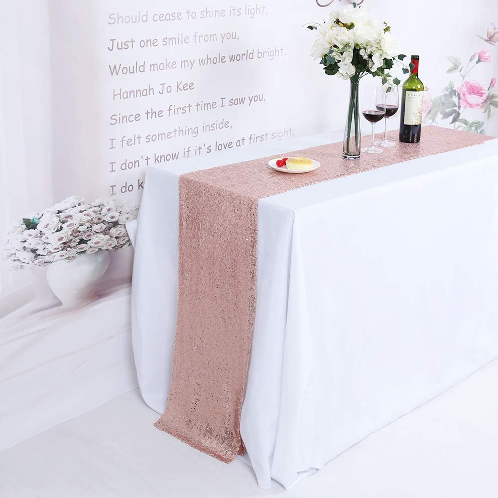 Best rose gold sheer table runner