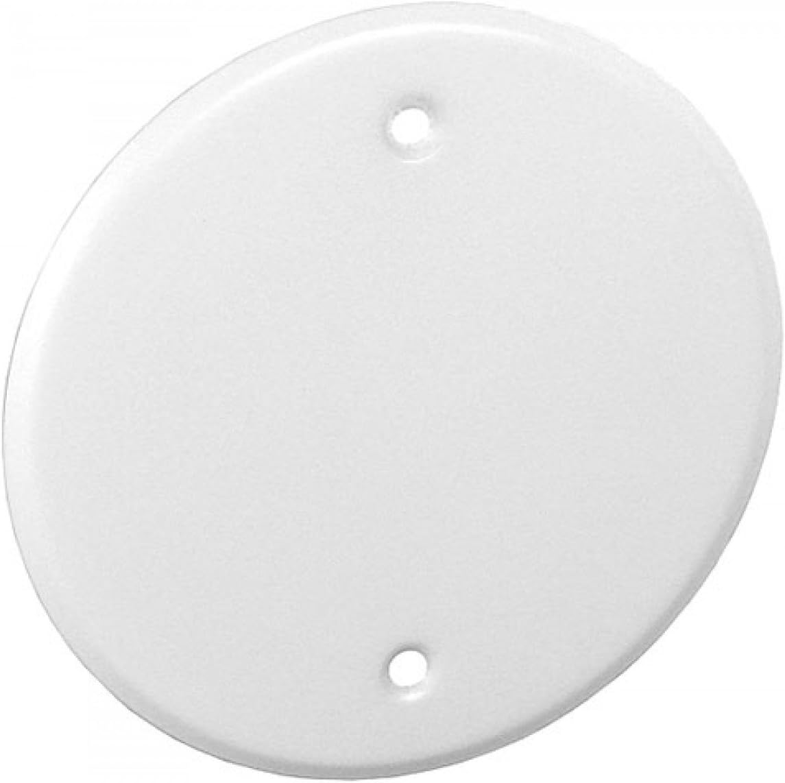 2 Pcs, 5 In. Ceiling Blank-Up Covers, White, for 4 In. Round/Octagon Box to Cover Electrical Wires