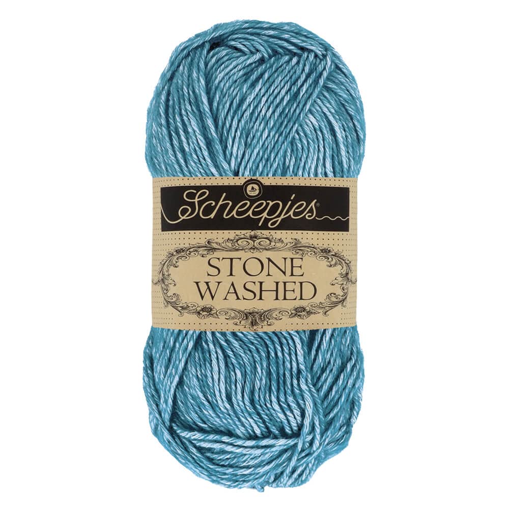 Scheepjes - Scheepjes Stone Washed 805 Blue Apatite Yarn - 10x50g — image 1
