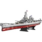 SEMKY Military Series USS Missouri BB-63 MOC Building Blocks and Engineering Toy（2228 Pieces）,WW2 Warship for Kid and Military Fan