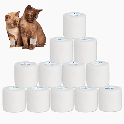 ANAMPION Self Adhesive Bandage 12 Rolls 5cm x 4.5m Non-Woven Breathable