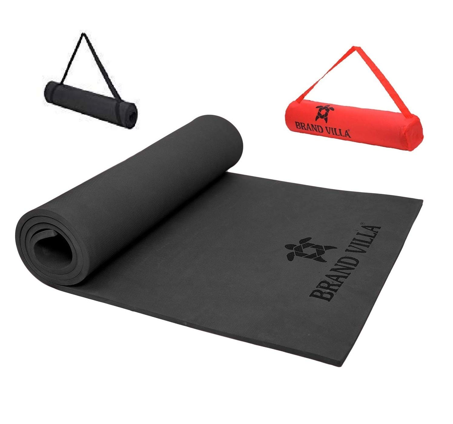 brandvilla Yoga Mat with Carrying Bag Anti Skid Yogamat for Gym Workout