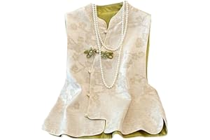Women's Spring Crewneck Chinese Style Vest Sleeveless Top