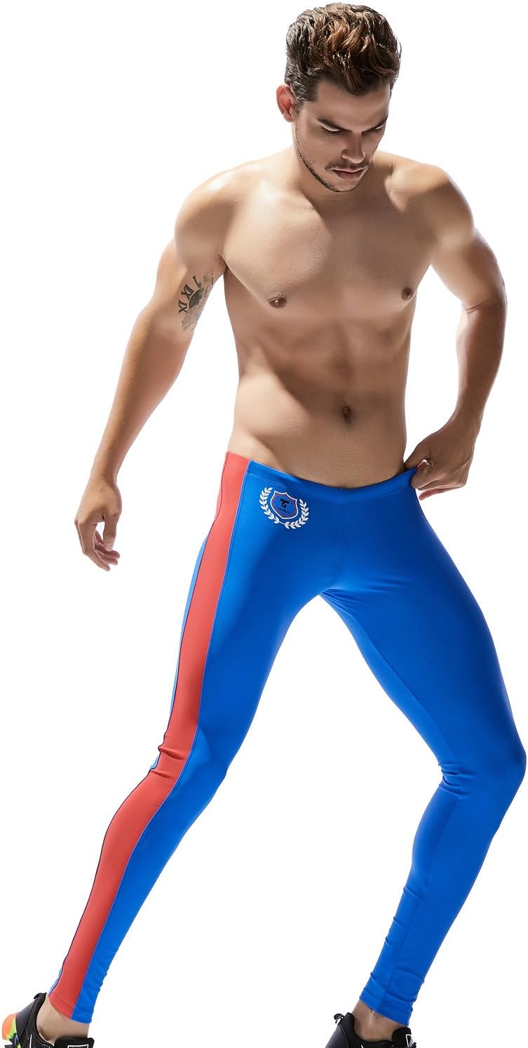 TAUWELL Mens Sports Compression Tights Leggings (L(31-33"), 6150 Blue)