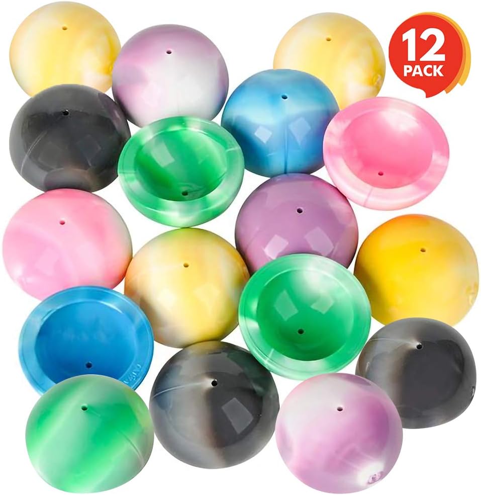 ArtCreativity Marble Rubber Poppers for Kids, Pack of 12