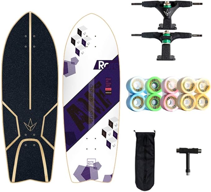 HZTWS Surf Skateboard Mini Cruiser Skateboard Tallar Surf Tabla