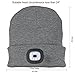 TAGVO Unisex Beanie with The Light, USB Rechargeable LED Headlamp Cap, Hands Free Headlamp Flashlight Hat, Winter Warm Knitted Night Lighted Hat, Men Women Gifts for Dad Father Husband