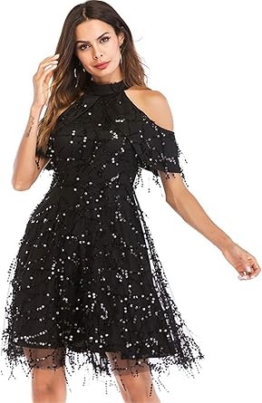 sequin fringe cutout mini dress