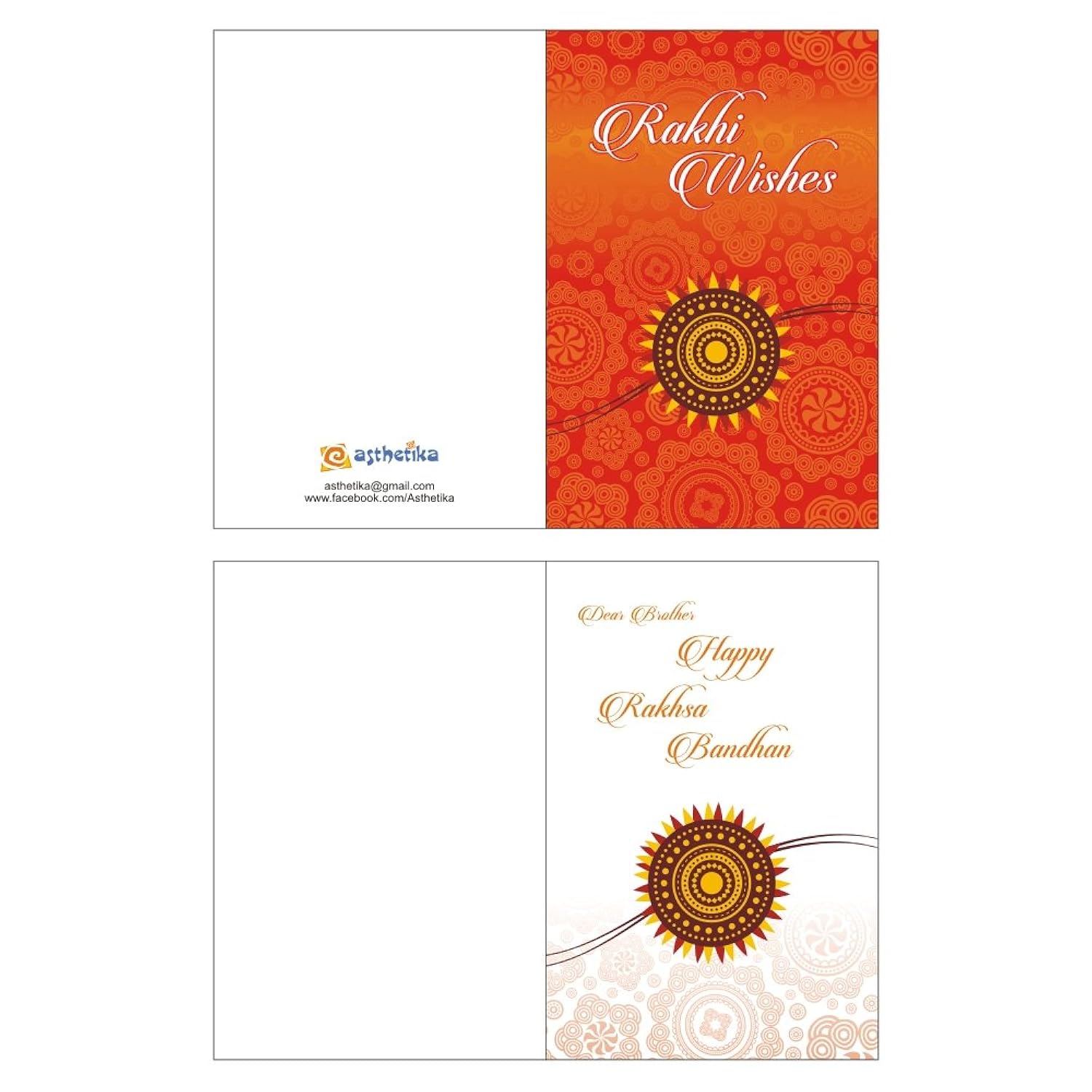 traditional om diamond rakhi pair with tilak & card