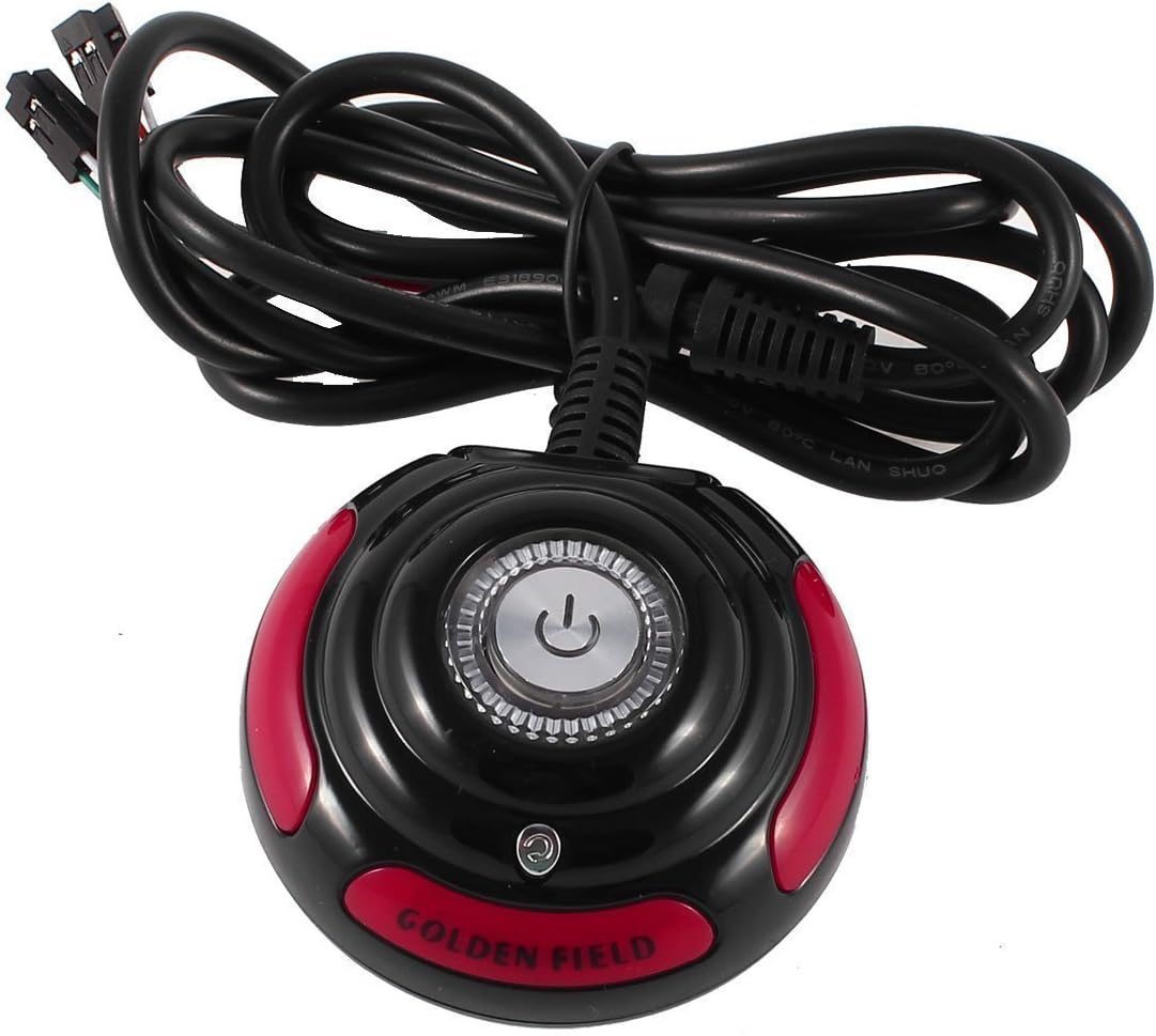 StudioArtz - 63" Cable Desktop PC Computer Case Power Supply Reset HDD Button Switch with LED lights