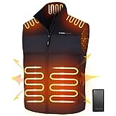 ORRNIKKO Classic Heated Vest for Men - Stand Heated Collar,With 7.4V 16000mAh Battery Pack, Rechargeable Mens Heated Vest