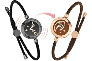 TOTWOO Long Distance Touch Bracelets for Couples, Vibration & Light up for Love Couples Bracelets | Long Distance Relationship Gifts for Girlfriend Bluetooth Pairing Jewelry