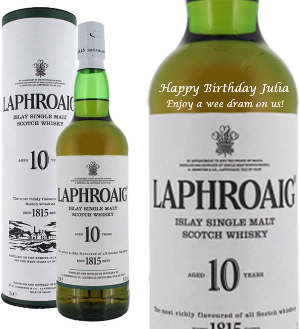Personalised Laphroaig 10 Year Old 70cl