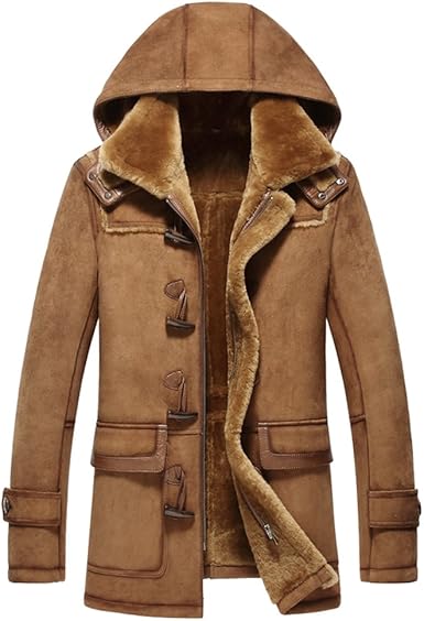 shearling hooded jacket