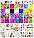 Parhlen Rubber Bands Refill Kit, 12500+ Loom Bands in Include 36 Colors with 5 Hooks, 500 Clips for Kids Bracelet Making Kit DIY Band Crafting