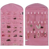 Zyluniy Schmuck Organizer Aufhängbar - Doppelseitig Mit 48 Fächern