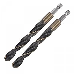 uxcell 2 Pcs High Speed Steel Hex Shank Twist Drill