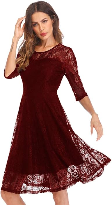 red lace dress amazon