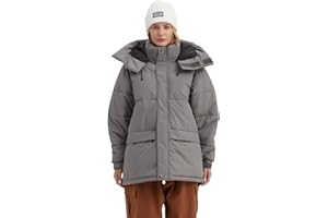 NOMADIKA Oversize Waterproof Ski Jacket Thick Snow Coats with Detachable Hood Winter Skiing Snowboard Jackets for Women Men