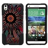 HTC Desire 816 Case, Durable Hybrid STRIKE Impact Kickstand Case with Art Pattern Designs for HTC Desire 816 (Virgin Mobile) from MINITURTLE | Includes Clear Screen Protector and Stylus Pen - Modern Tribal Sun