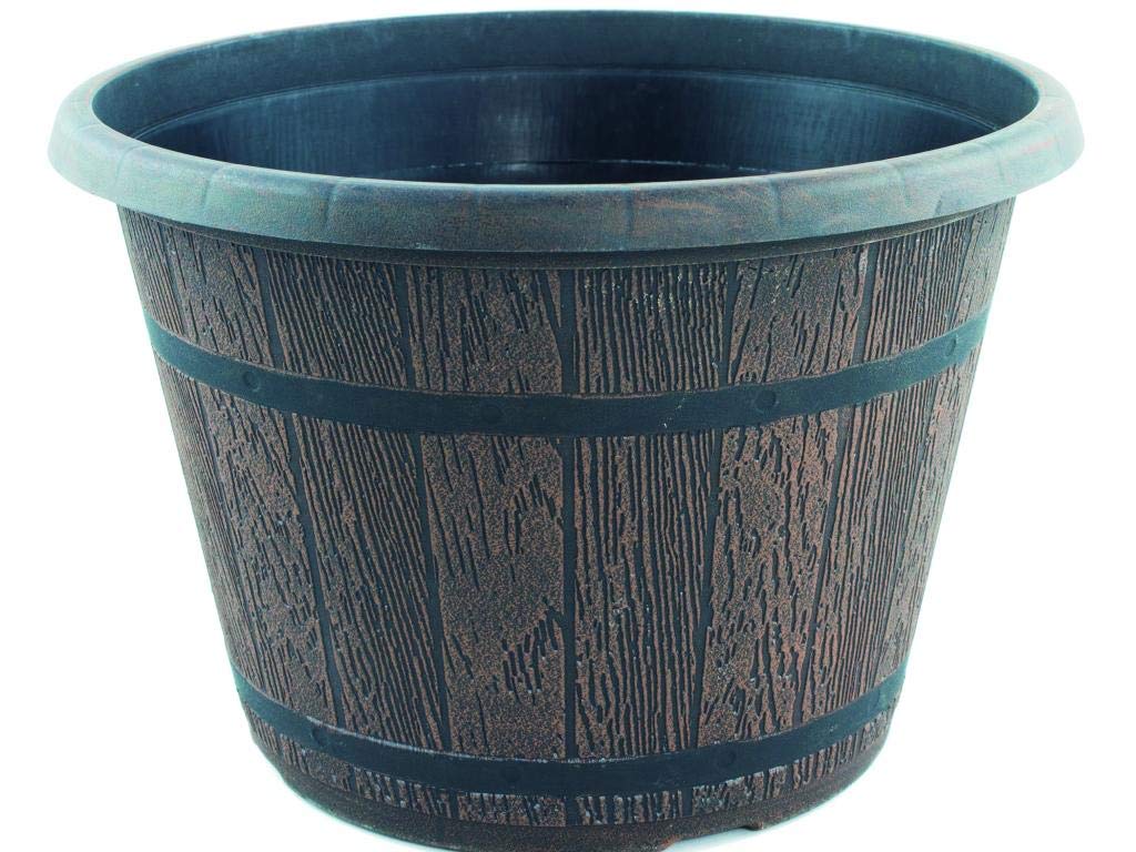 Green Path range of plastic pots are ideal for outdoor use, Brown, 25cm-pack of 1