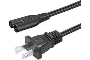 TROSPOW 8.2ft 2 Prong Power Cord Replacement for Xbox One 1 S Game Console 2-Slot AC Power Cord Supply Cable