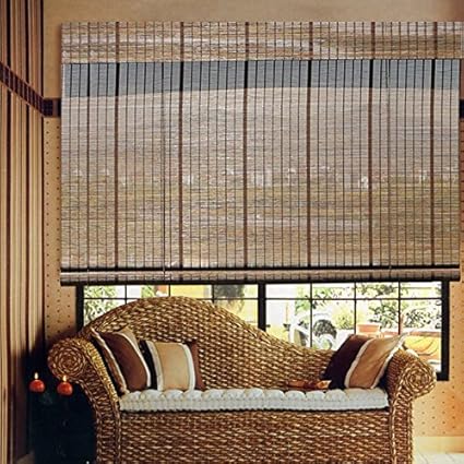 Xiaoou Blackout Blind Bamboo Blinds Bamboo Roller Blinds Curtain Curtain Fabric Curtain Window Bamboo Curtain Haoyan 4 Amazon De Kuche Haushalt