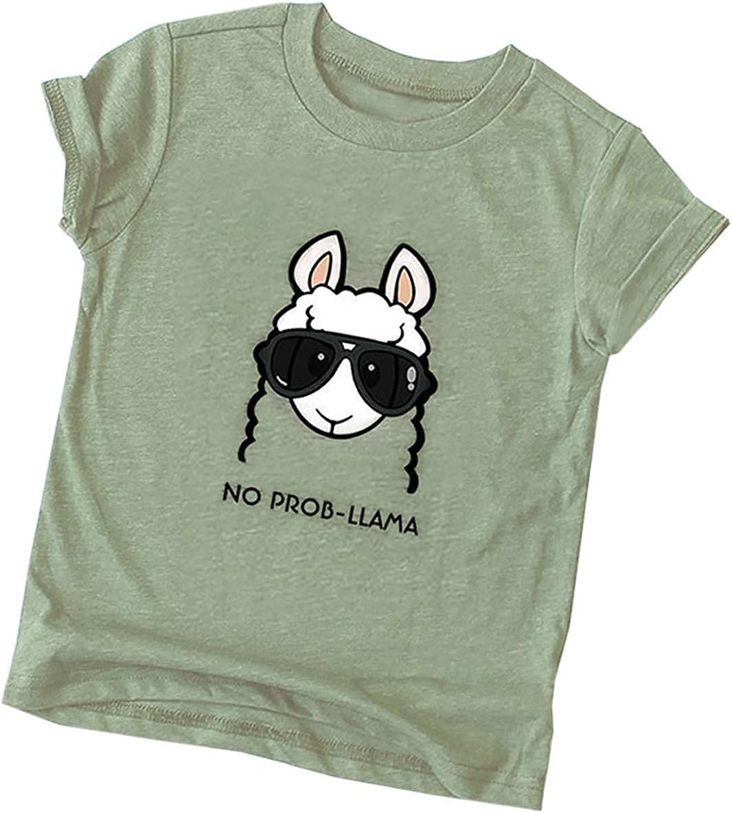 Women Goat Tops Farm Funny Cute Junior Teen T Shirt Army Green M