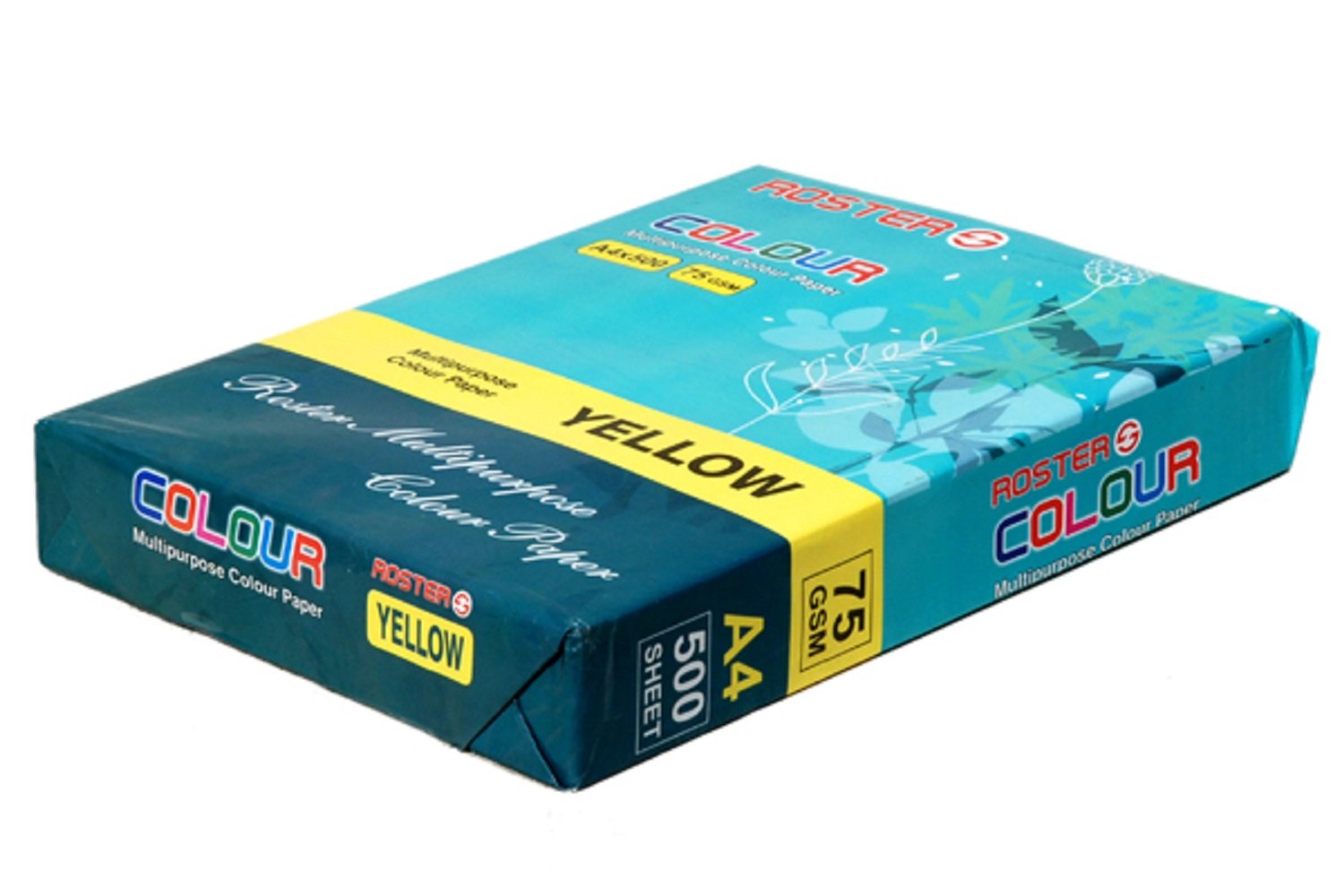 Roster Yellow Colour Copier Paper A4 75 Gsm 10 Ream 1 Ream 500 Sheets Amazon In Office Products