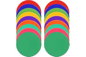 TuXHui Poly Spots Spot Markers for Gym Floor 9inch Flat Cones Rubber Floor Dots 18/36Pcs Non Slip Agility Markers for Sports Soccer Basketball Speed Agility Training Dance Classroom