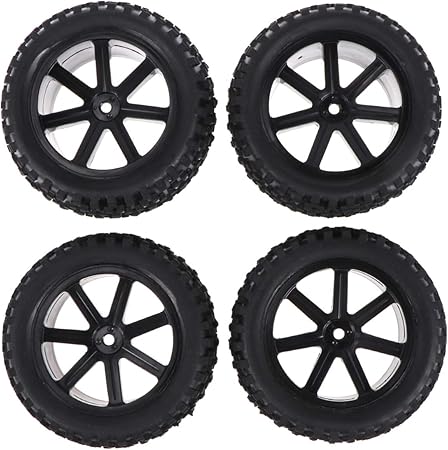 Amazon Toyandona 4本のオフロード車のおもちゃの車輪レーシングカーのおもちゃの車輪車のおもちゃの部品の車輪黒 ミニカー ダイキャストカー おもちゃ