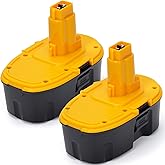 Upgraded 18V Replacement Battery for Dewalt 18V XRP Type Tools, 5.0Ah Ni-MH Battery 2-Pack Compatible with DC9096, DC9071, DE