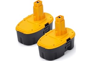 Upgraded 18V Replacement Battery for Dewalt 18V XRP Type Tools, 5.0Ah Ni-MH Battery 2-Pack Compatible with DC9096, DC9071, DE