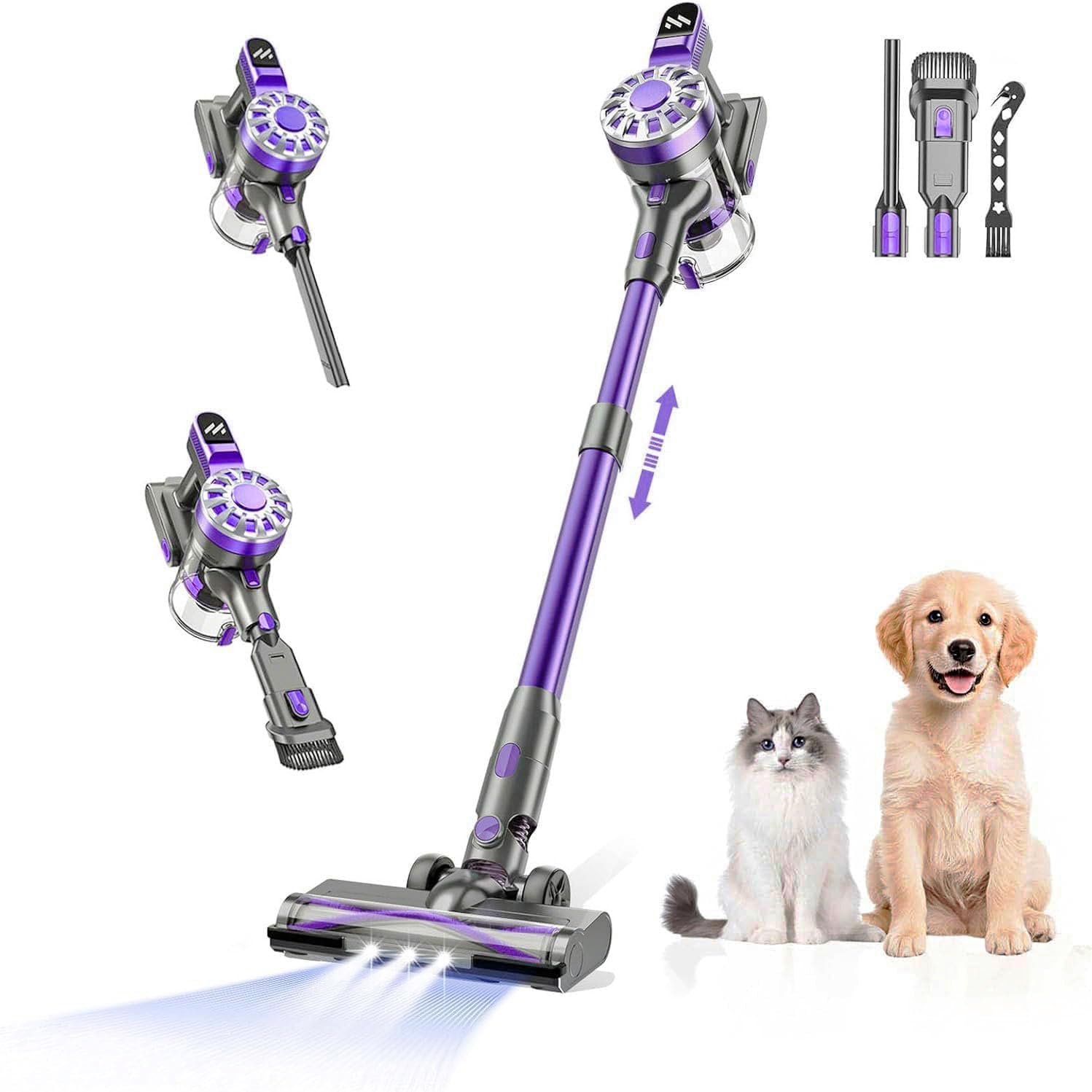 Photo 1 of MISSING PARTS....*********Cordless Vacuum Cleaner,Vacuum Cleaners for Home with Super Suction,Lightweight Stick Vacuum with 35 Mins Runtime,Rechargeable Cordless Vacuum for Carpet, Tile, Pet Hair, Hardwood Floors(Dark Purple)