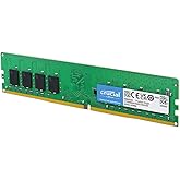 Crucial 8GB DDR4 RAM, 3200MHz (PC4-25600) CL22 Desktop Memory, UDIMM 288-Pin, Downclockable to 2933/2666MHz, Compatible with
