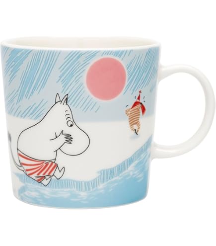 Amazon.com | Arabia Moomin Mug 10oz Muskrat Beige: Coffee Cups & Mugs