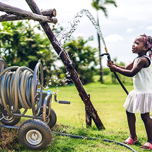 LAUREL CANYON Garden Hose Reel Cart, Heavy Duty Hose Reel Cart with 4