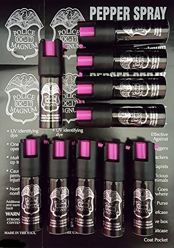 10 PACK WHOLESALE POLICE MAGNUM MACE PEPPER SPRAY 1/2oz UNIT HP SAFETY LOCK - Thumbnail 3
